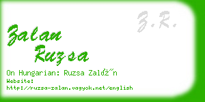 zalan ruzsa business card